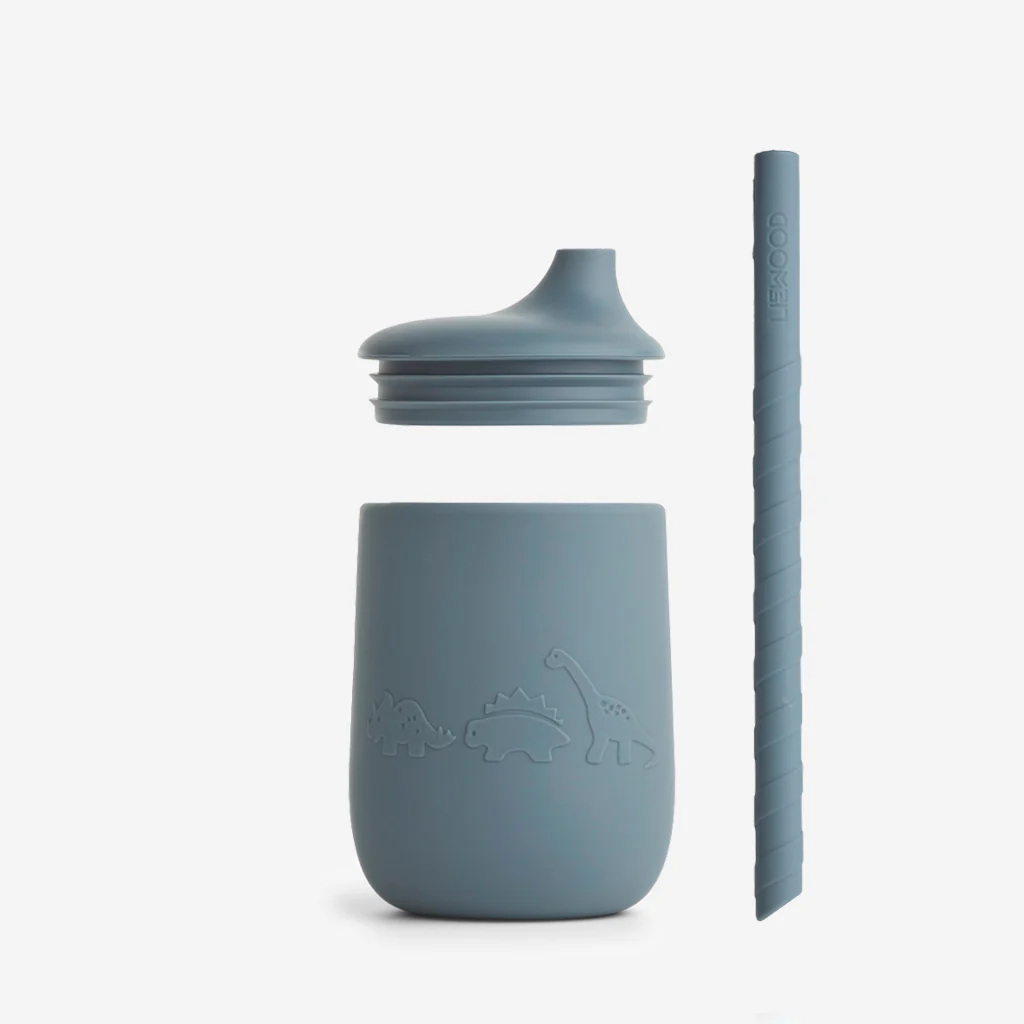Liewood Ellis Sippy Cup Dino Whale Blue - Image 4