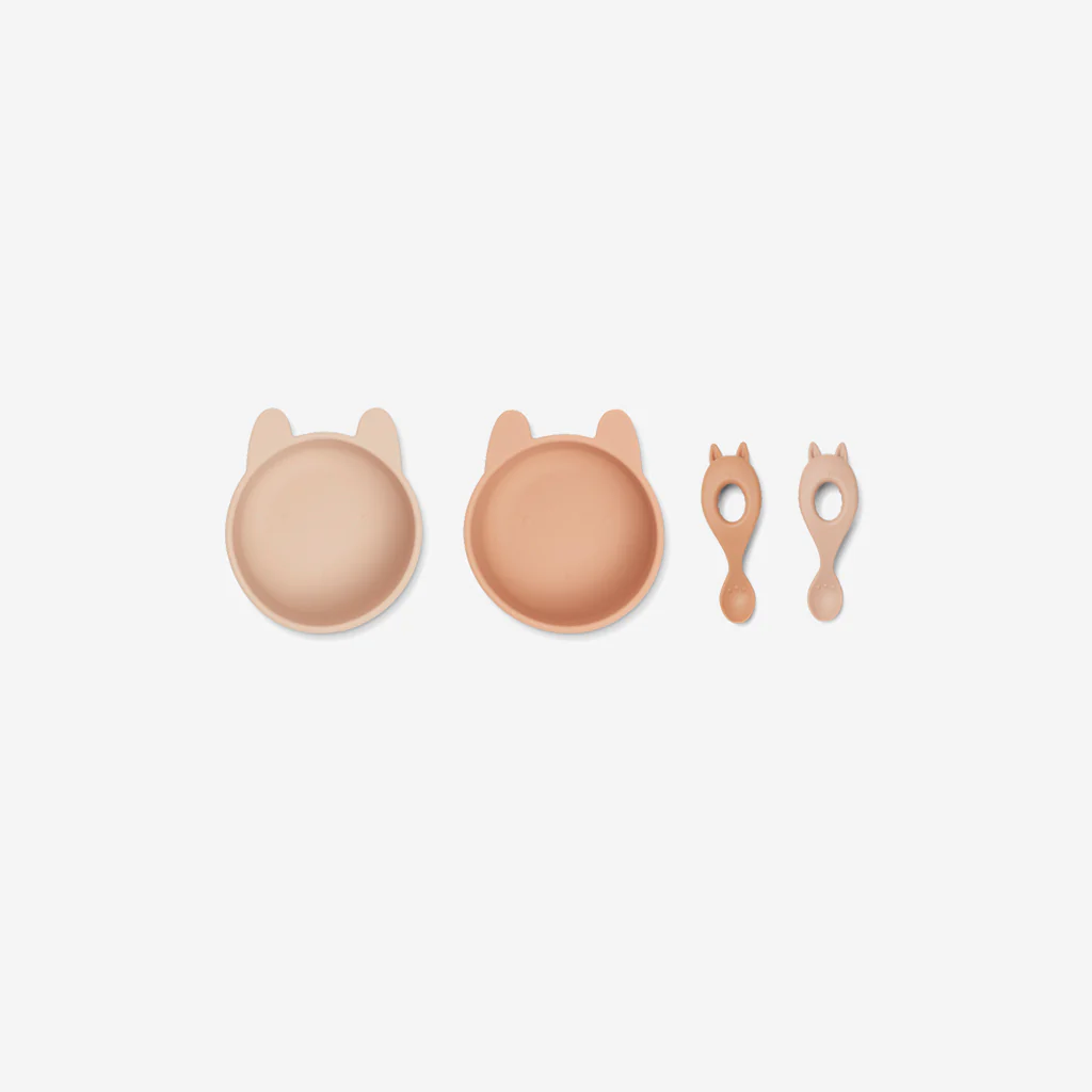 Liewood Evan Eating Set Rabbit Rose