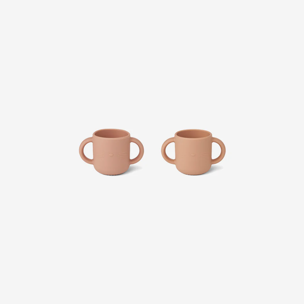 Liewood Gene Silicone Cup Pack Cat Tuscany Rose