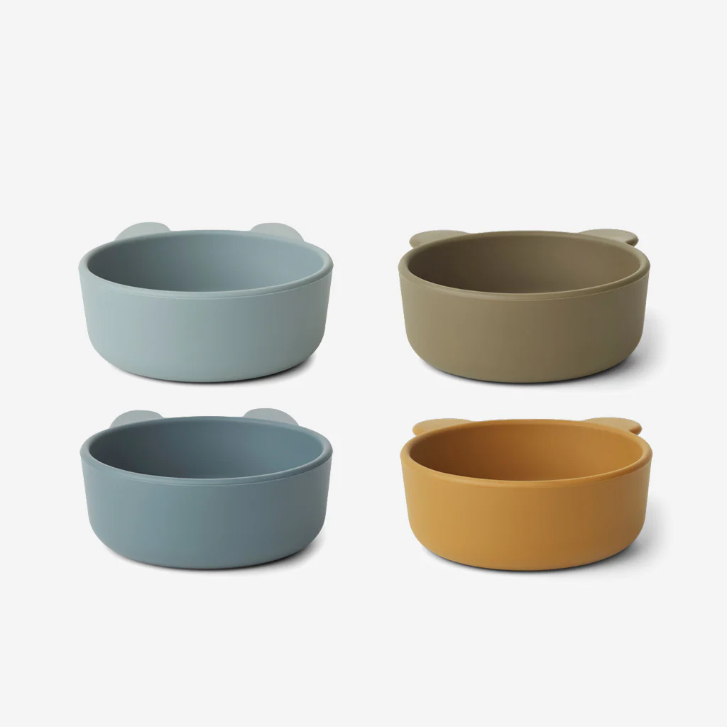 Liewood Iggy Silicone Bowls Caramel Blue Mix - Image 4
