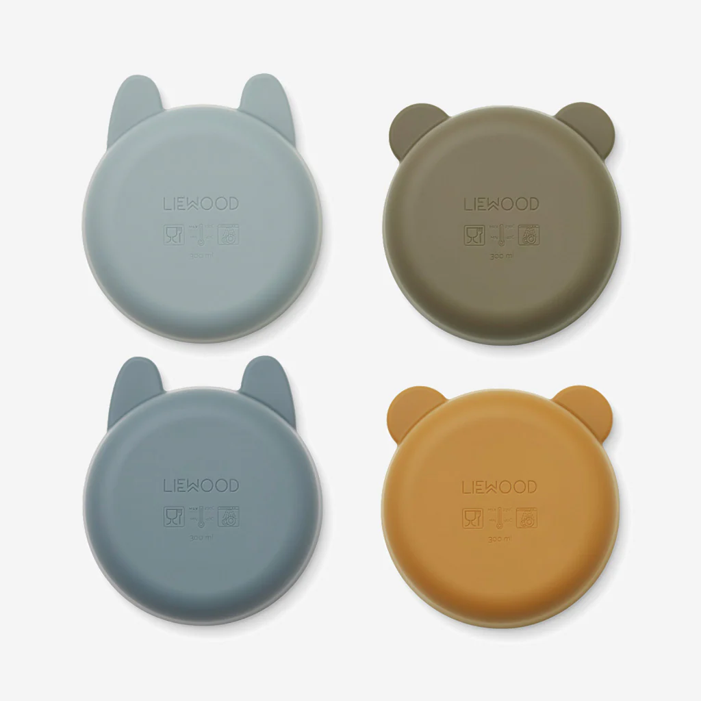 Liewood Iggy Silicone Bowls Caramel Blue Mix - Image 5
