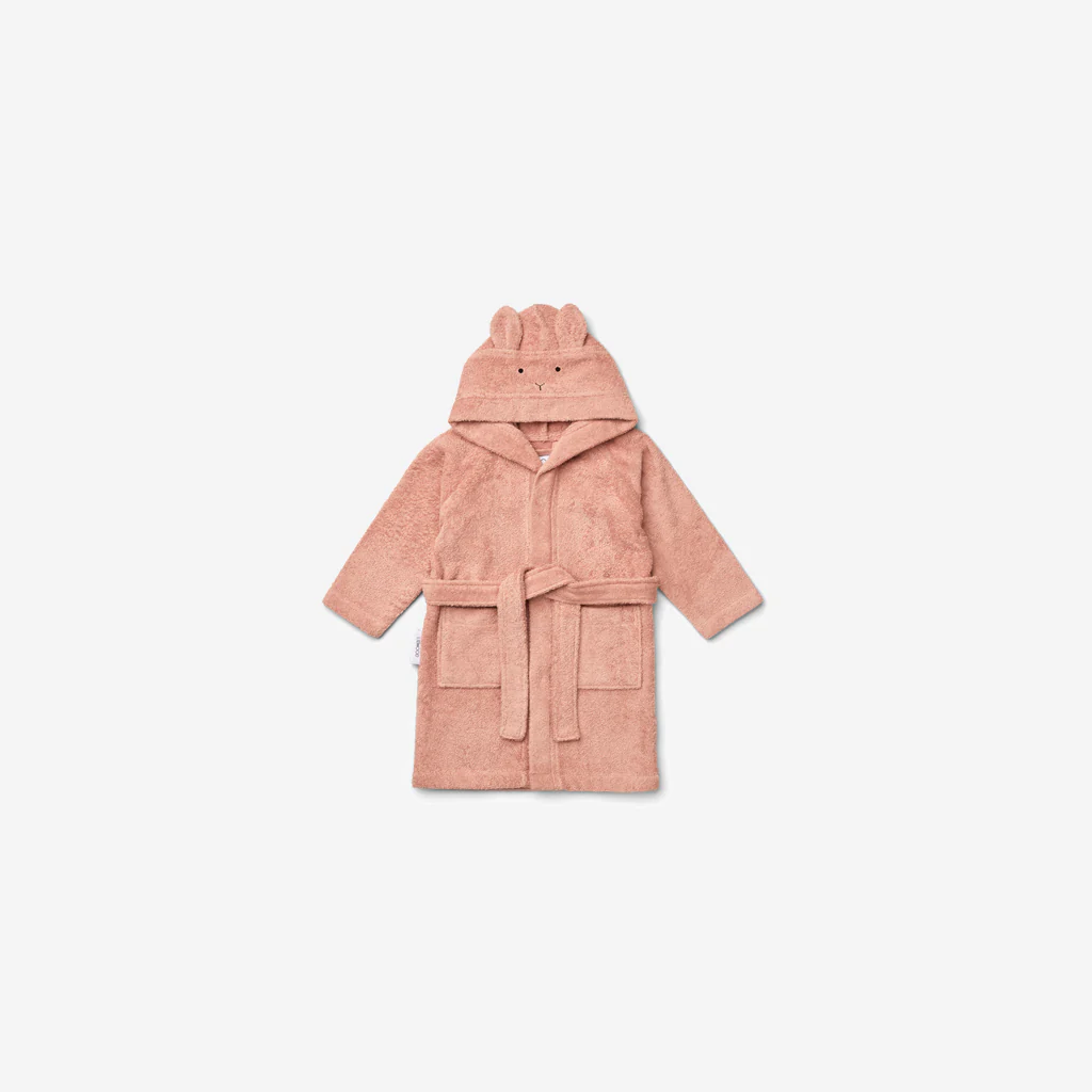 Liewood Lily Bathrobe Rabbit Coral