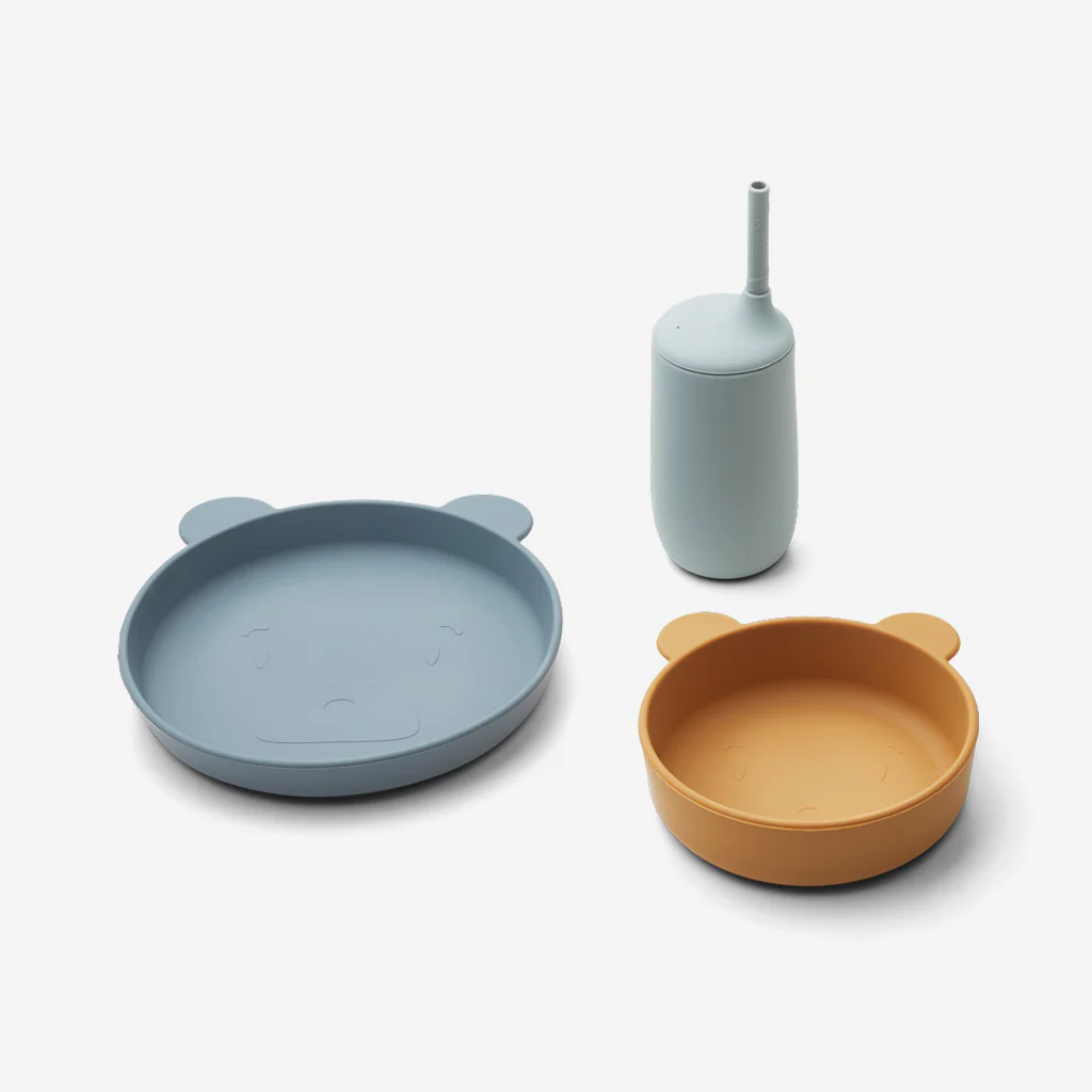 Liewood Nathan Junior Dining Set Mr Bear Blue - Image 2