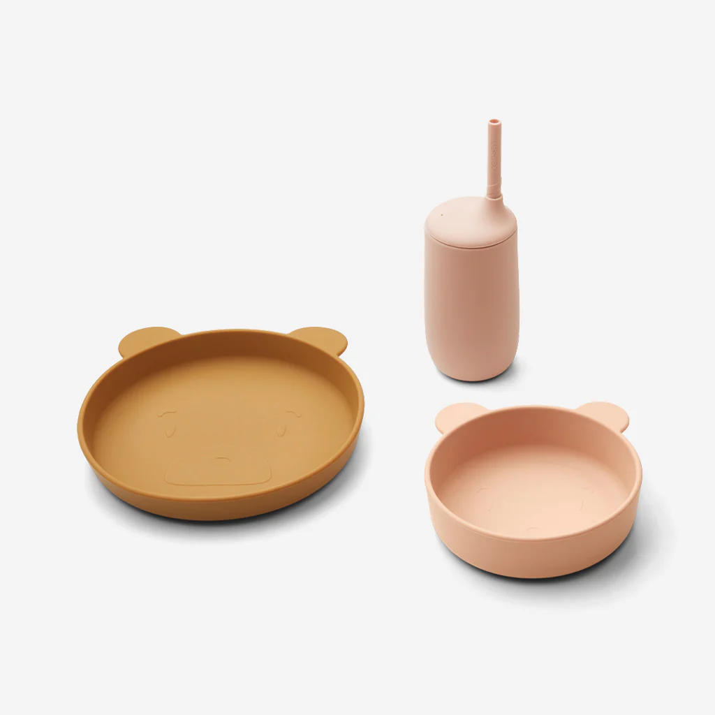 Liewood Nathan Junior Dining Set Mr Bear Rose - Image 2