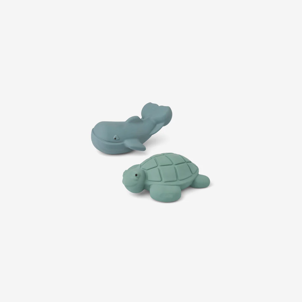 Liewood Ned Bath Toys Blue Whale Peppermint Turtle