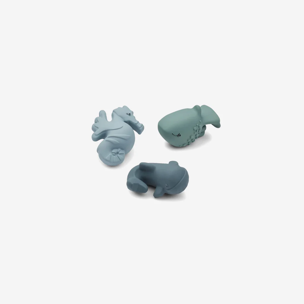 Liewood Nori Bath Toys Whale Blue