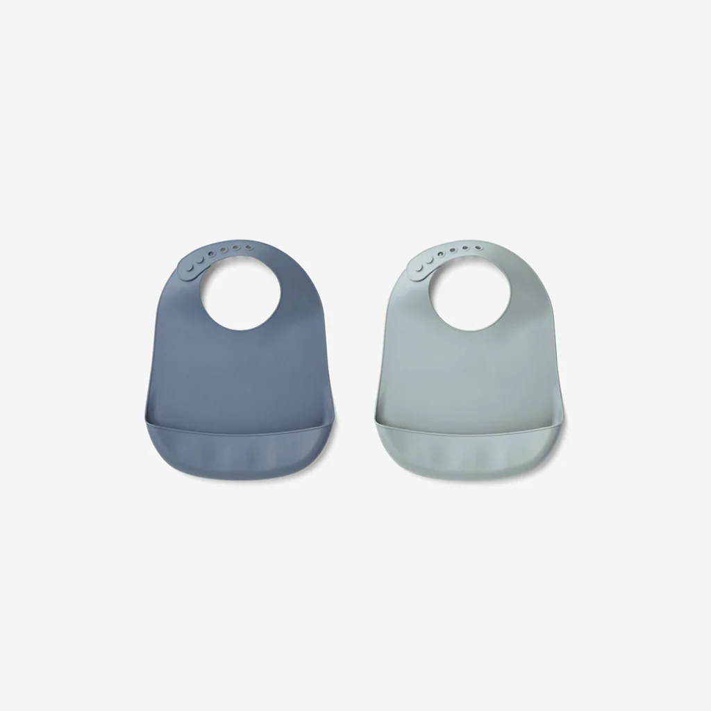 Liewood Tilda Silicone Bibs Blue Wave Sea