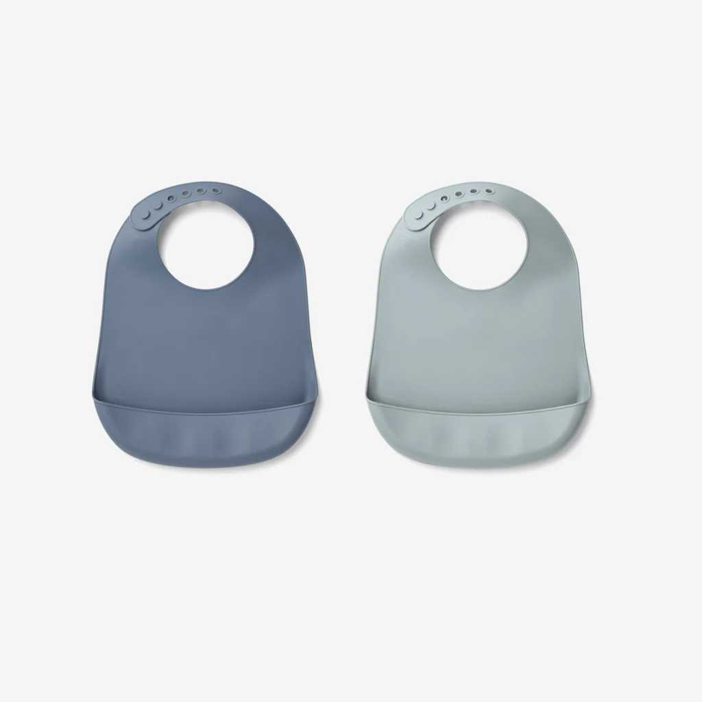 Liewood Tilda Silicone Bibs Blue Wave Sea - Image 2