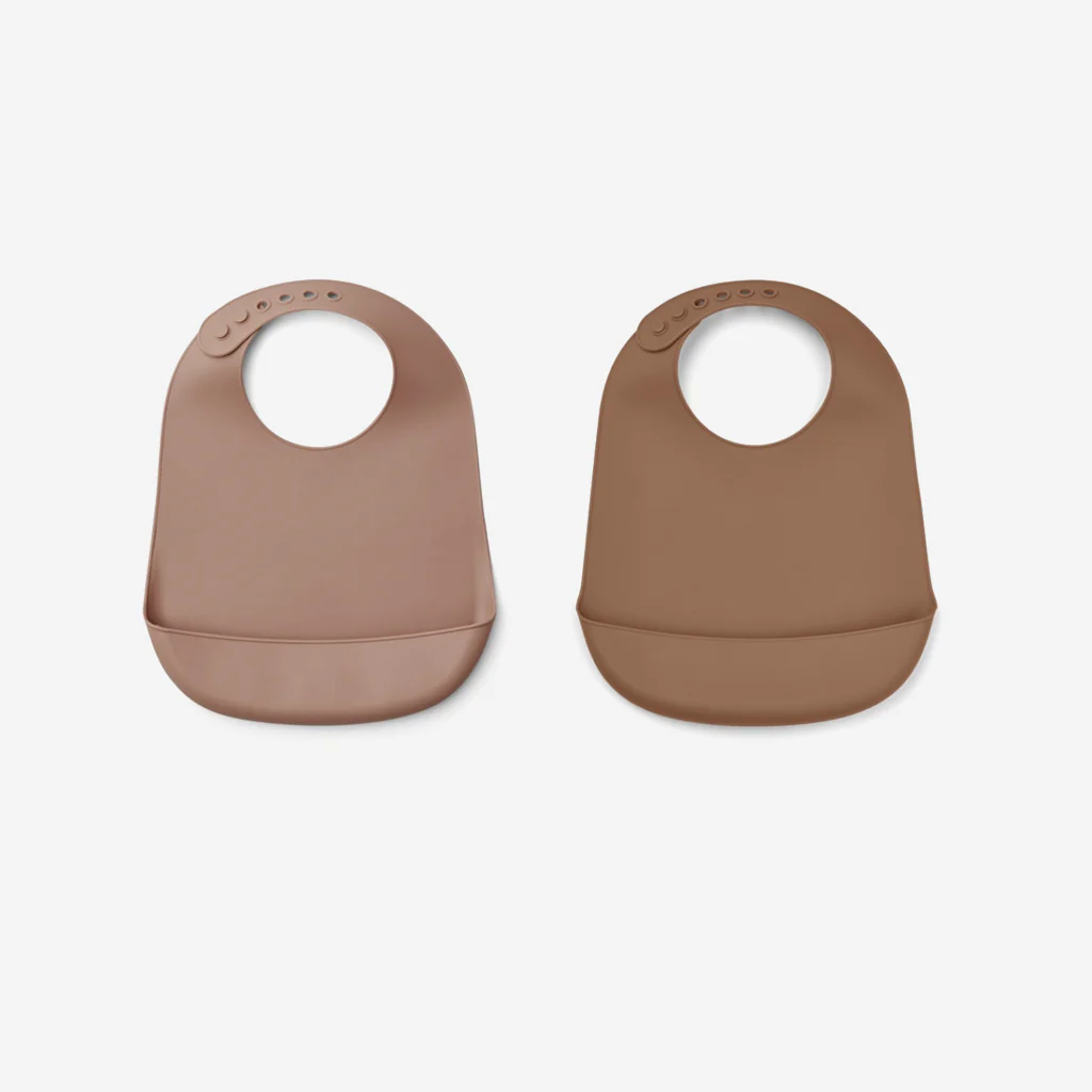 Liewood Tilda Silicone Bibs Dark Rose Terracotta - Image 2