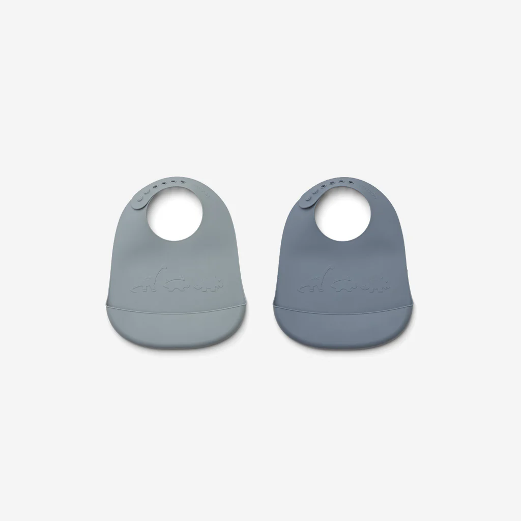 Liewood Tilda Silicone Bibs Dino Blue