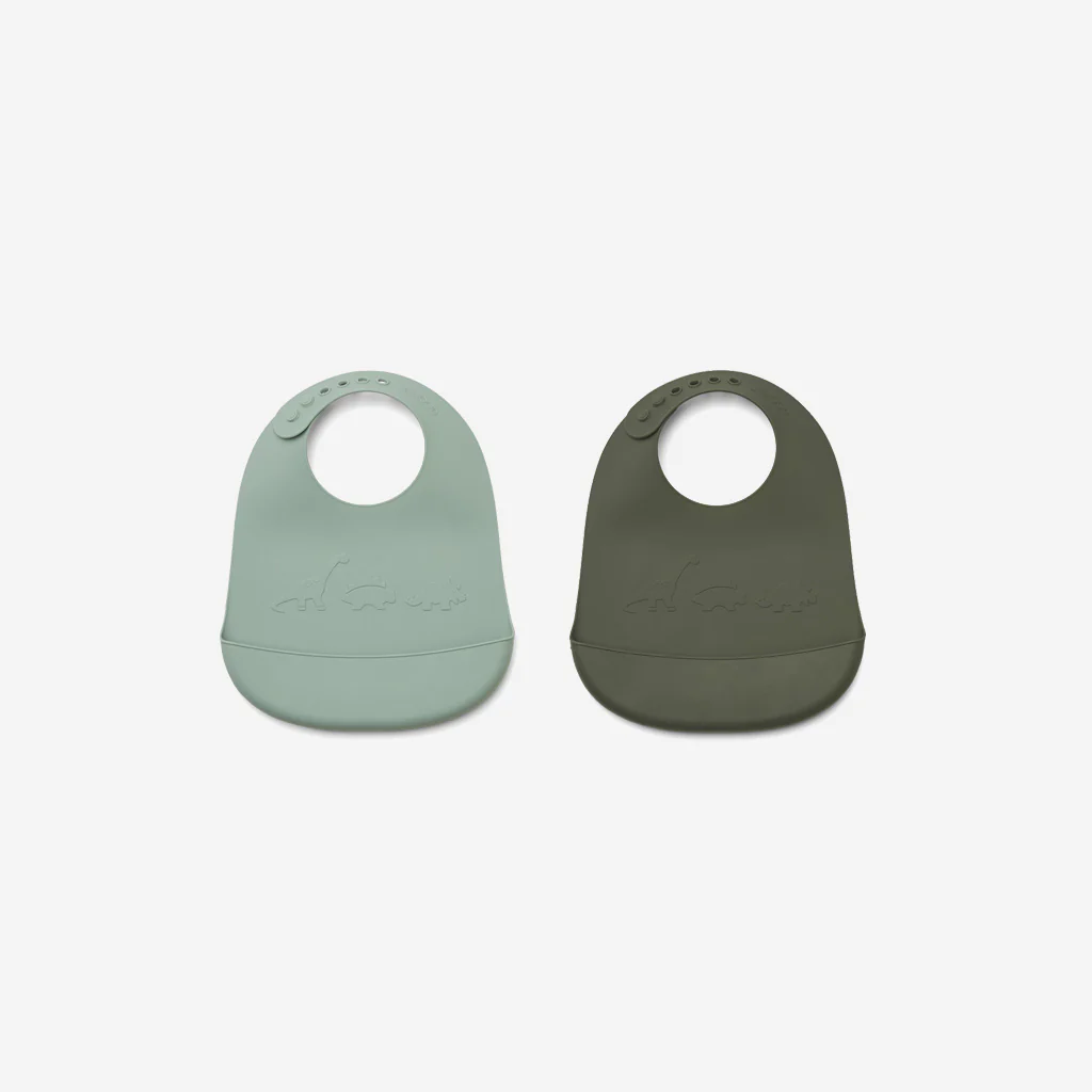 Liewood Tilda Silicone Bibs Dino Peppermint Green