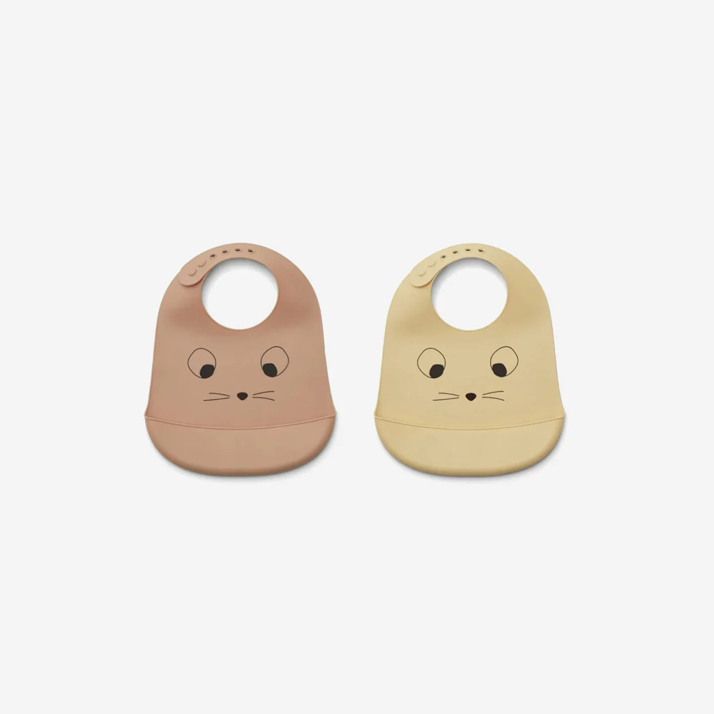 Liewood Tilda Silicone Bibs Mouse Wheat Yellow