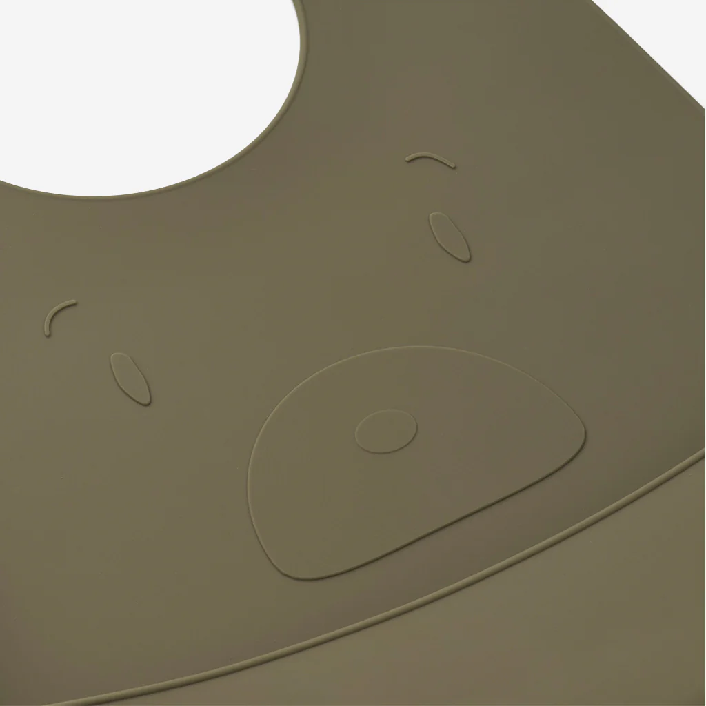 Liewood Tilda Silicone Bibs Mr Bear Khaki Blue - Image 6