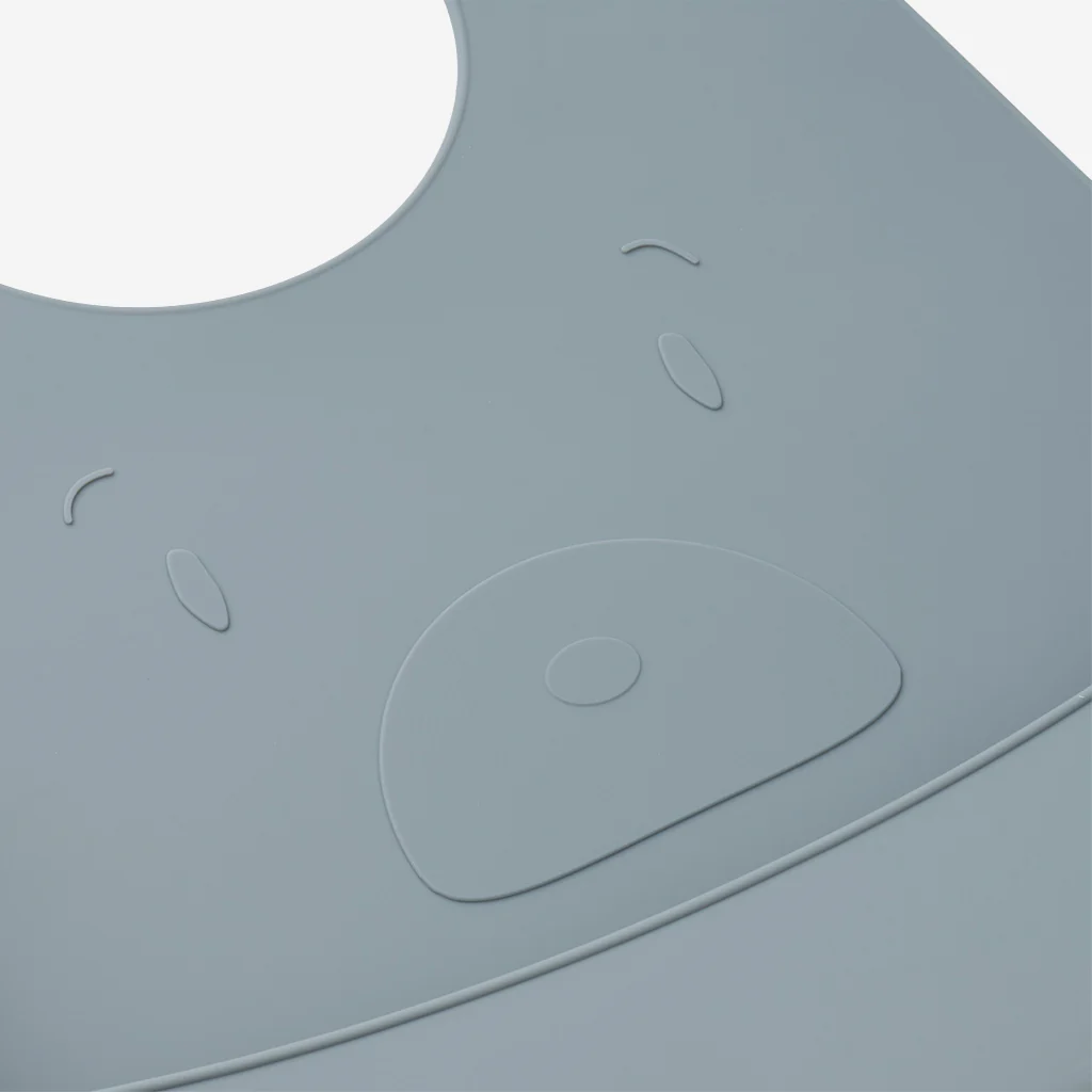 Liewood Tilda Silicone Bibs Mr Bear Khaki Blue - Image 7