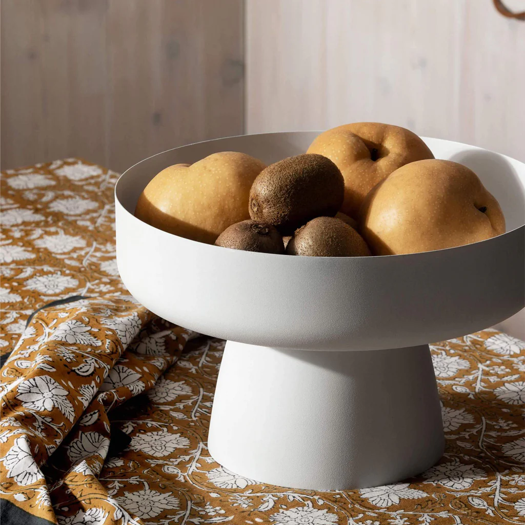 L&M Home Mona Pedestal Bowl Chalk - Image 3