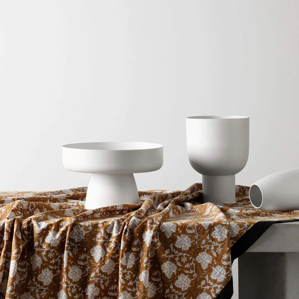 L&M Home Mona Pedestal Bowl Chalk - Image 5