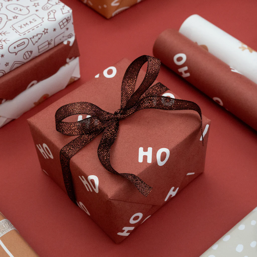 Made Paper Co Ho Ho Ho Wrapping Paper Roll Mulled Wine - Image 3