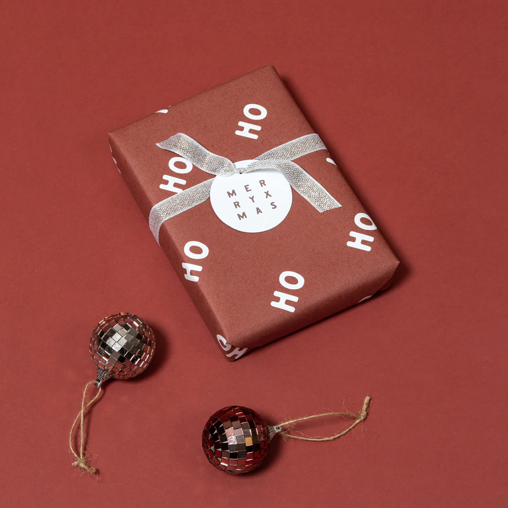 Made Paper Co Ho Ho Ho Wrapping Paper Roll Mulled Wine - Image 5