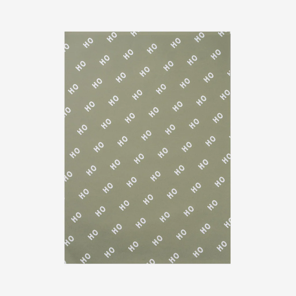 Made Paper Co Ho Ho Ho Wrapping Paper Roll Pine Green - Image 9