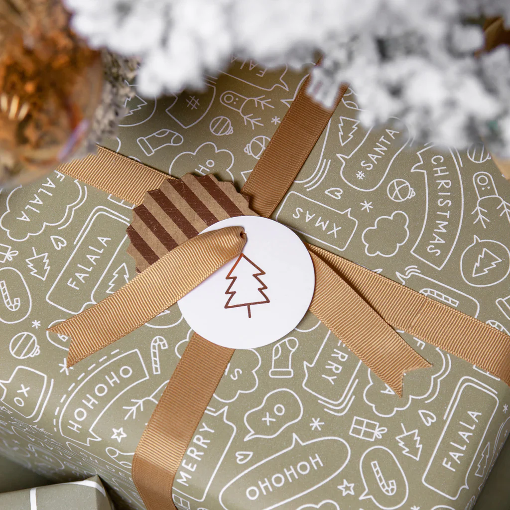 Made Paper Co Speech Wrapping Paper Roll Khaki - Image 3