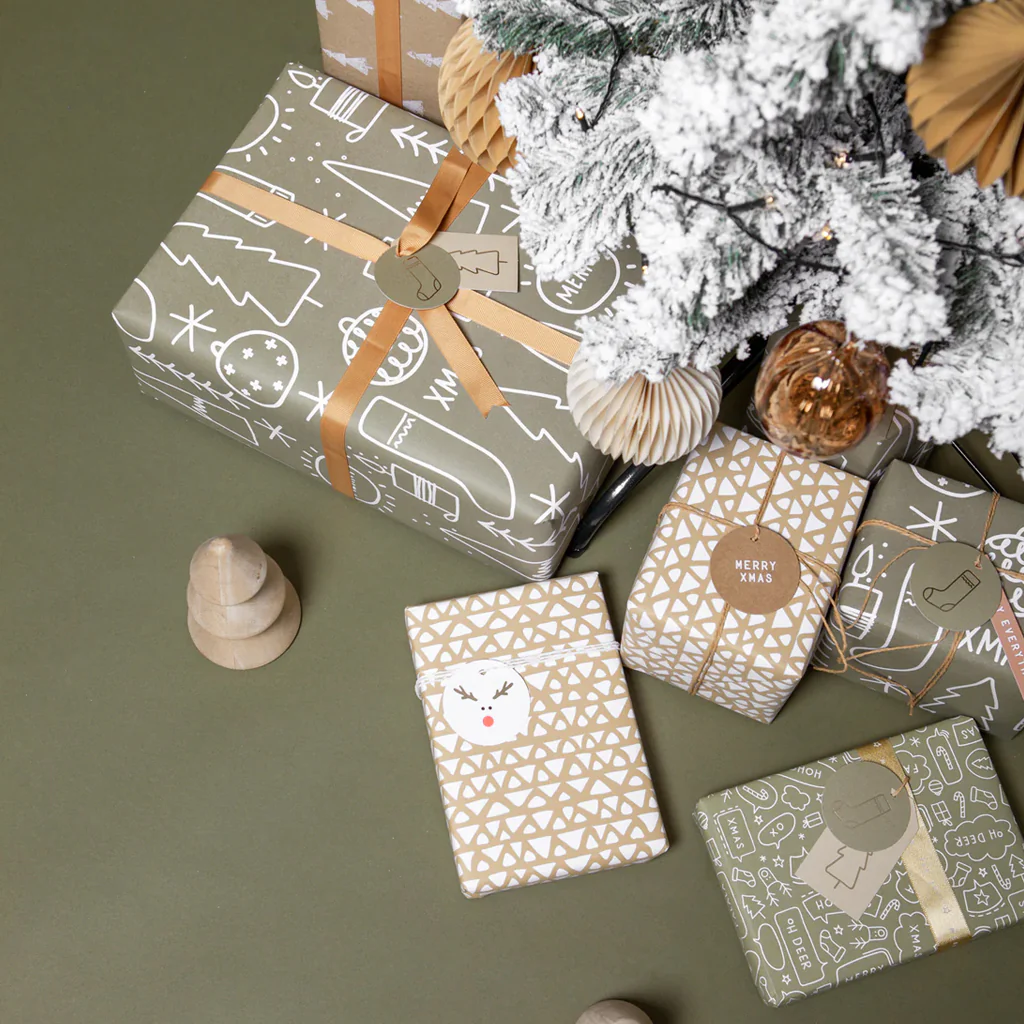 Made Paper Co Speech Wrapping Paper Roll Khaki - Image 5