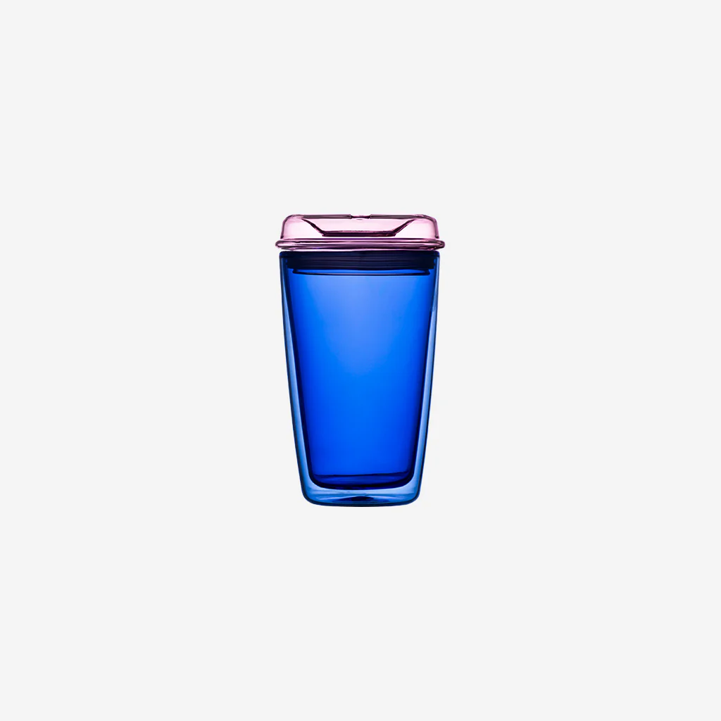 Maho Cuddle Glass Cup Blue Pink