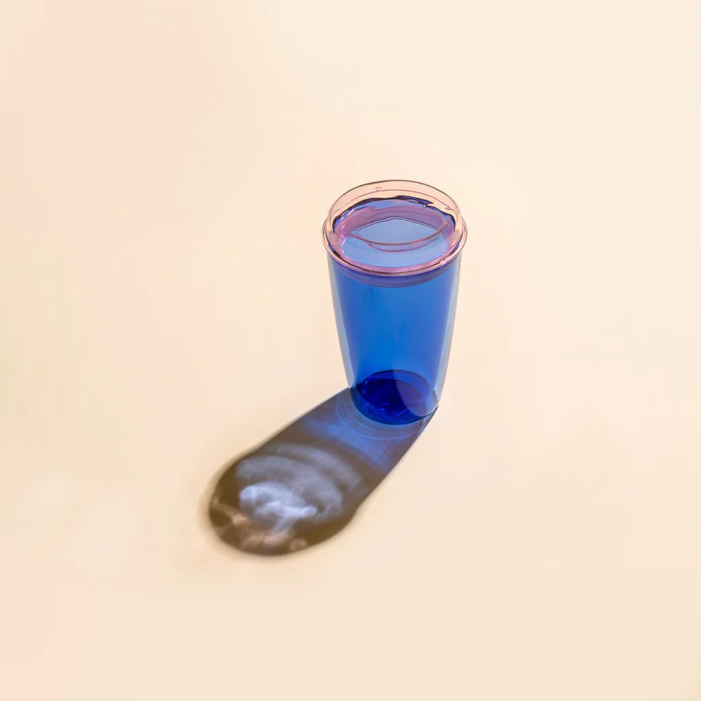 Maho Cuddle Glass Cup Blue Pink - Image 2