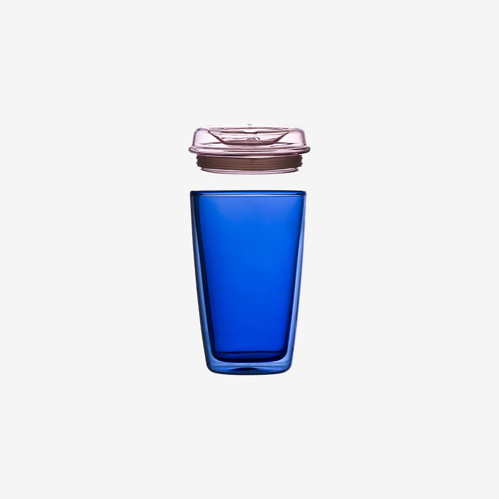 Maho Cuddle Glass Cup Blue Pink - Image 3