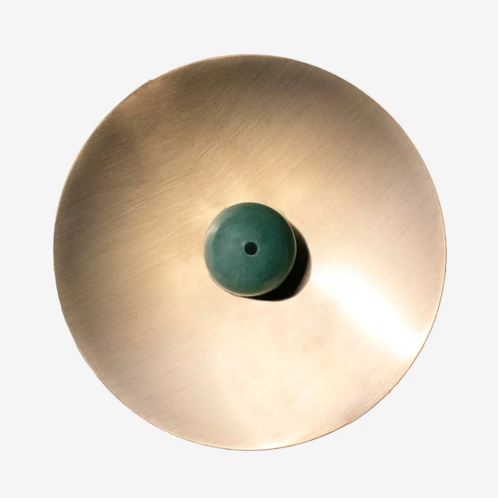 Maho Hoseki Mari Green Adventurine Incense Burner - Image 3