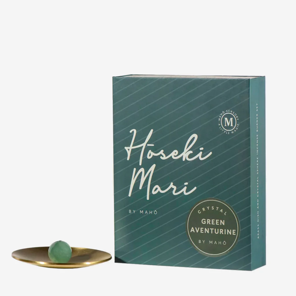 Maho Hoseki Mari Green Adventurine Incense Burner - Image 5