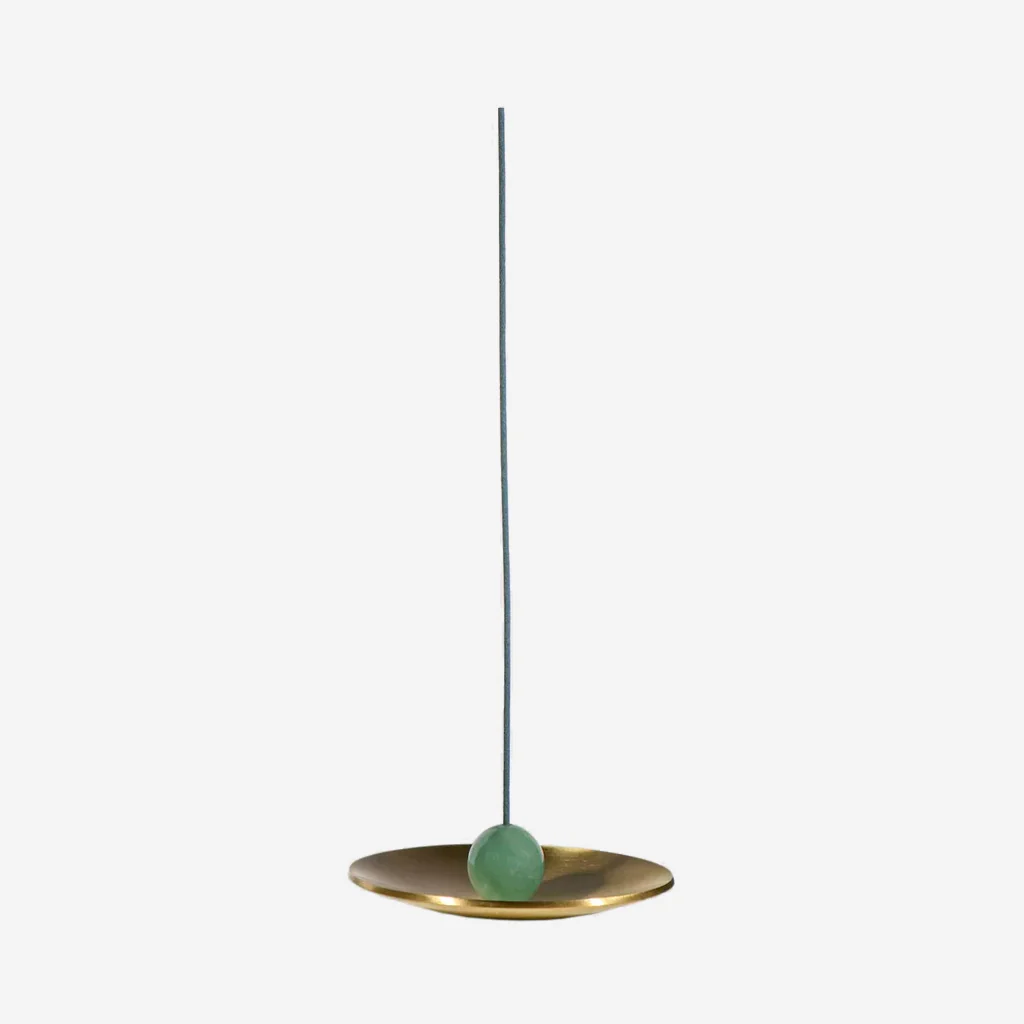 Maho Hoseki Mari Green Adventurine Incense Burner - Image 6