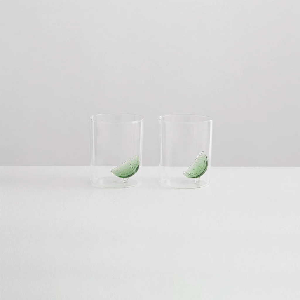 Maison Balzac Gin and Tonic Glasses Green Lime - Image 2