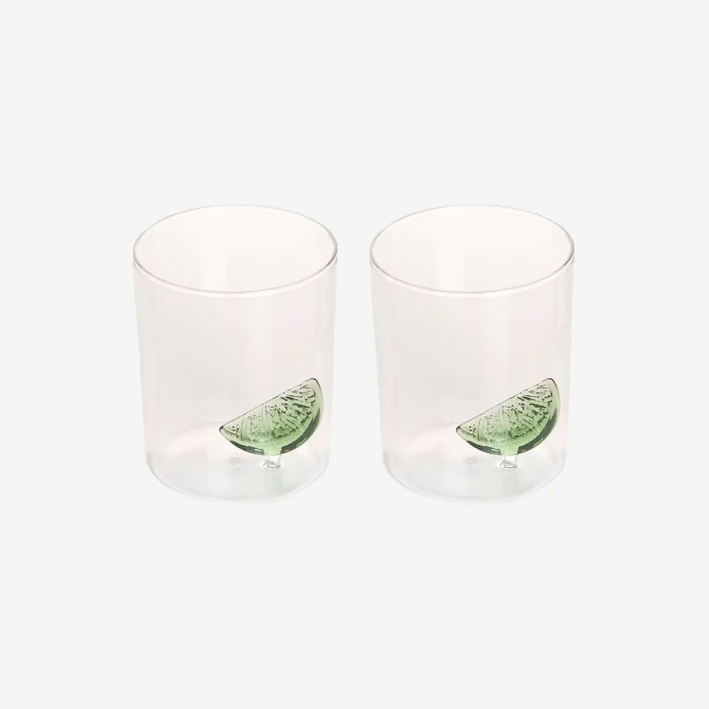 Maison Balzac Gin and Tonic Glasses Green Lime - Image 5