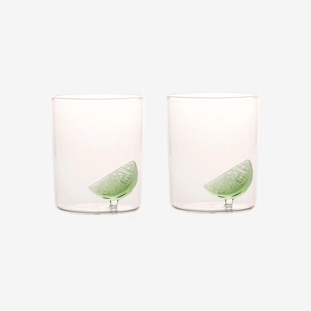 Maison Balzac Gin and Tonic Glasses Green Lime - Image 6