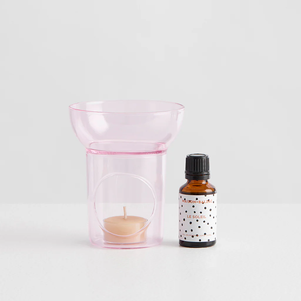 Maison Balzac Glass Oil Burner Pink - Image 2