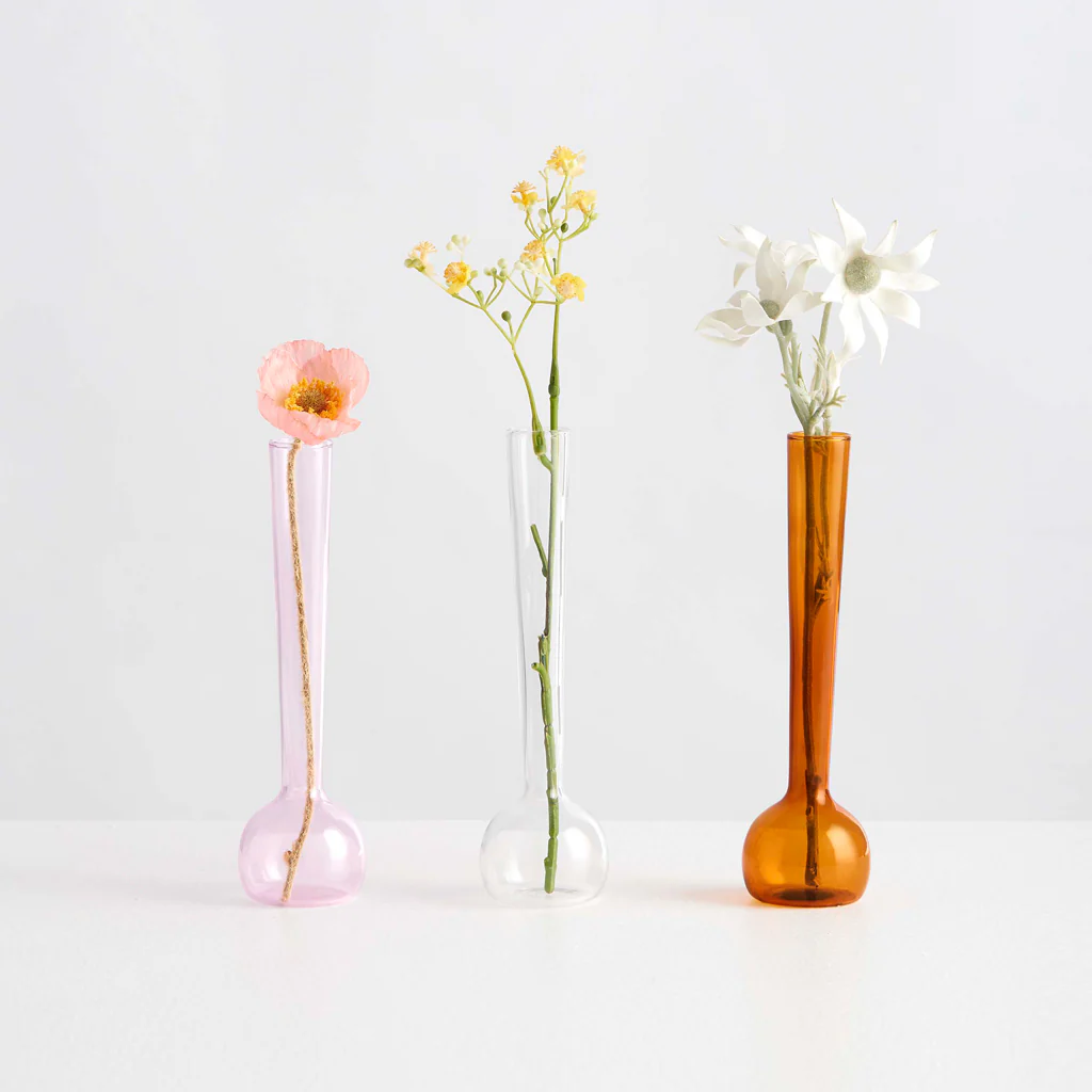 Maison Balzac Margot Trio Vases Amber Pink - Image 2