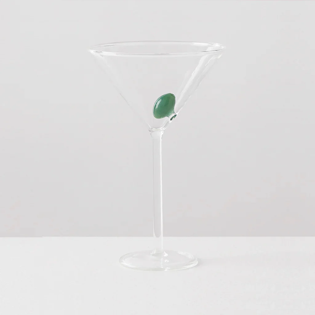 Maison Balzac Martini Glass Clear + Olive - Image 5