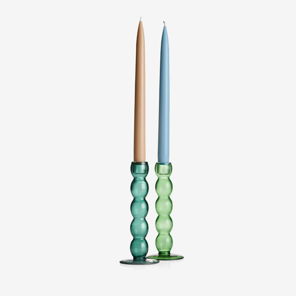 Maison Balzac Volute Glass Candleholder Green - Image 3