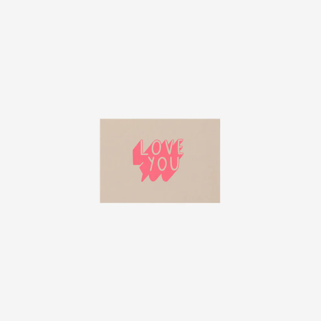 Me & Amber Card Love You Shadow Sherbet on Blush