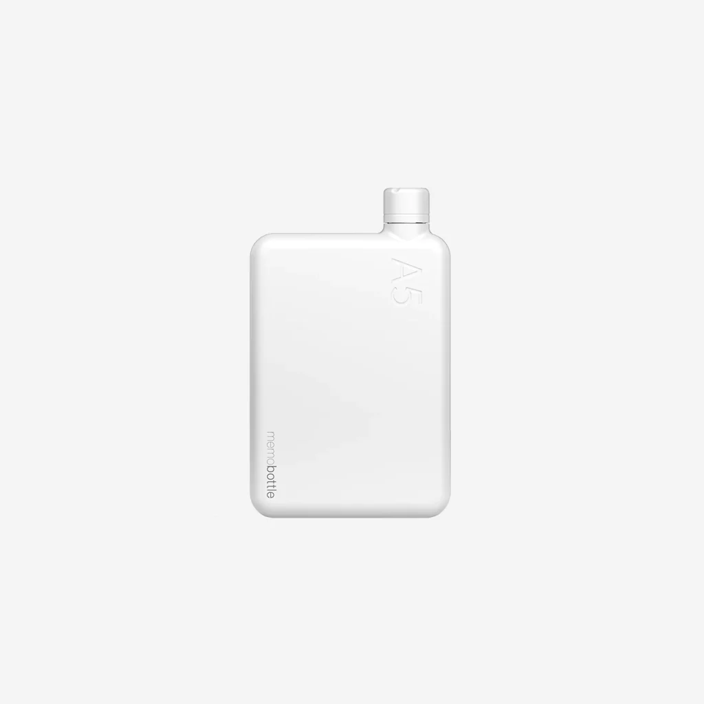 Memobottle White A5 Stainless Steel Bottle