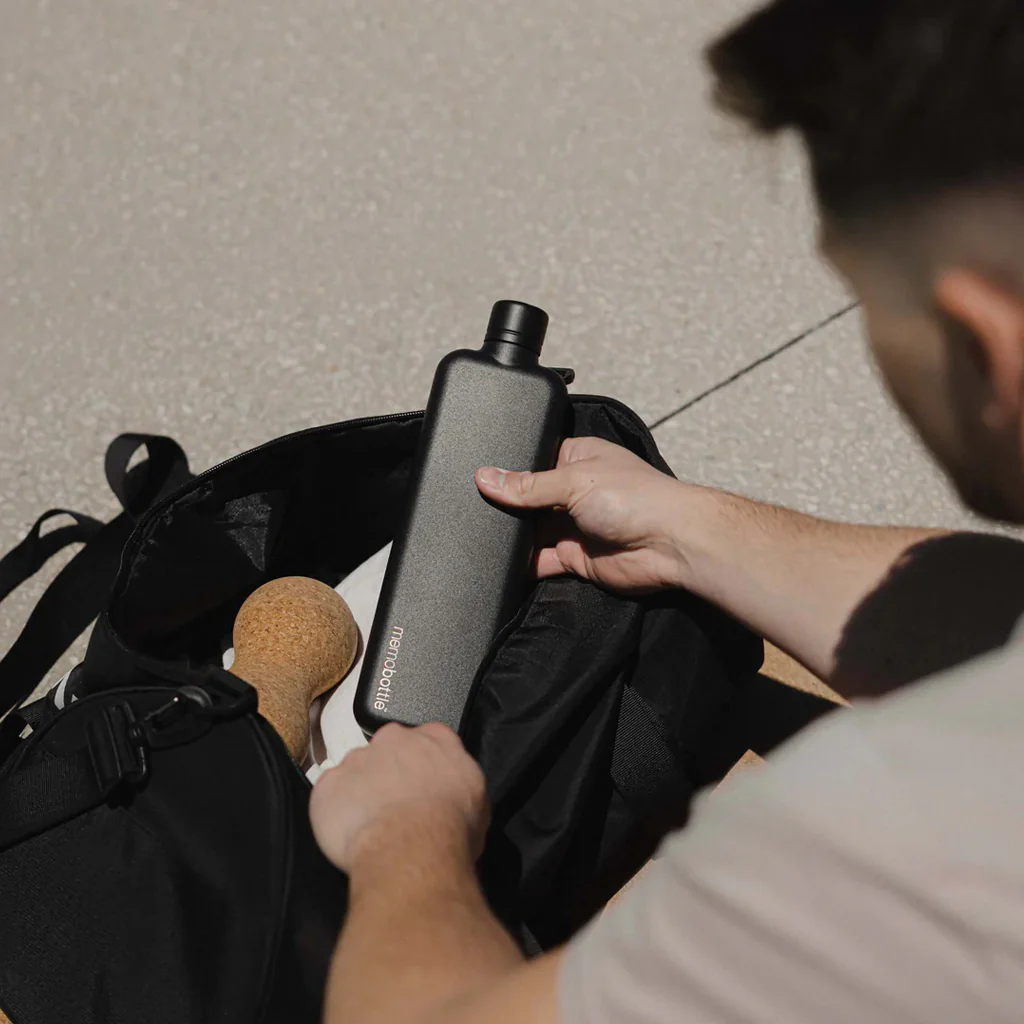 Memobottle Black Slim Stainless Steel Bottle - Image 5