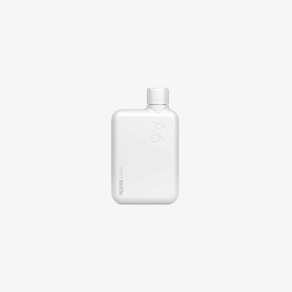 Memobottle White A6 Stainless Steel Bottle
