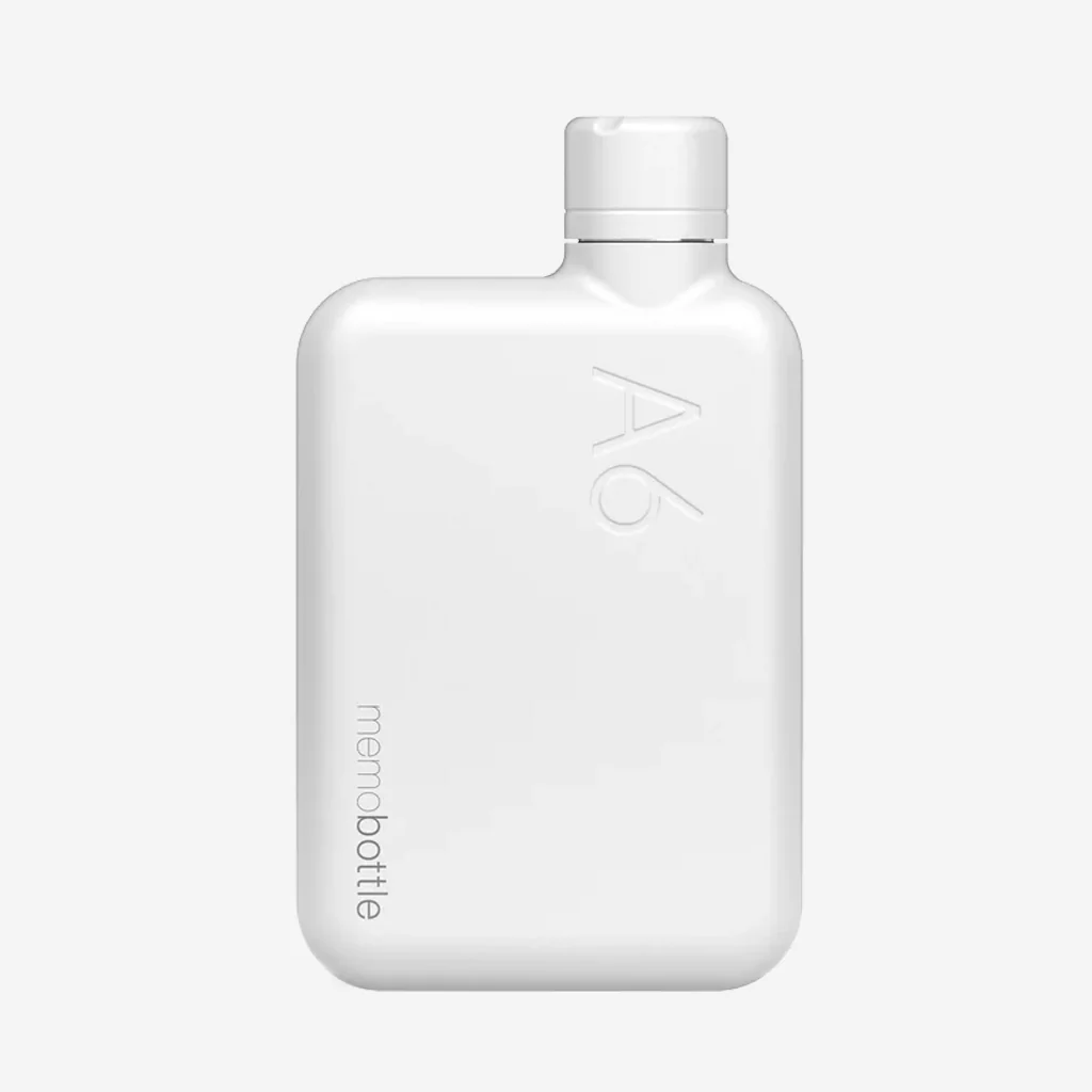 Memobottle White A6 Stainless Steel Bottle - Image 4