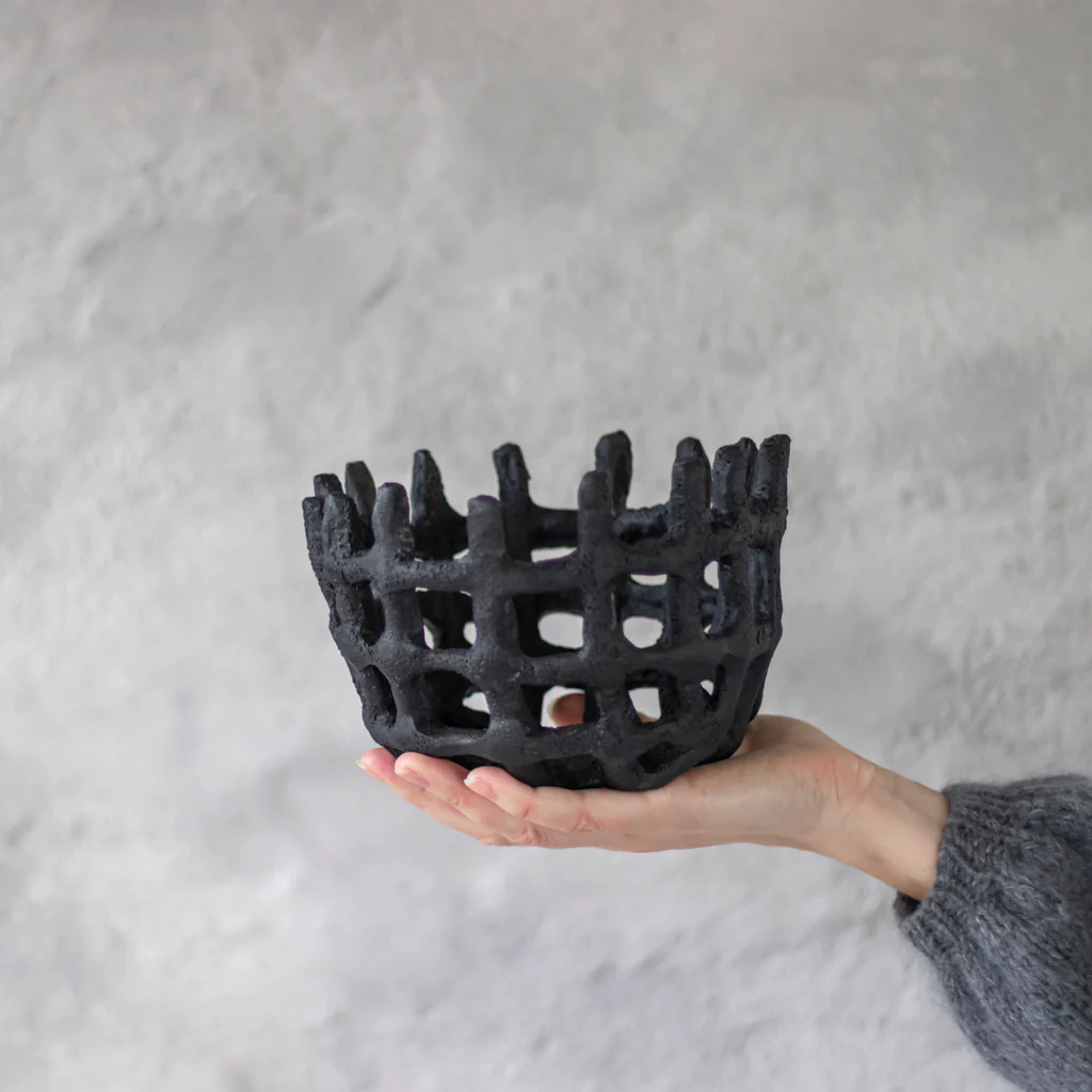 Mette Ditmer Art Piece Braided Bowl Black - Image 4