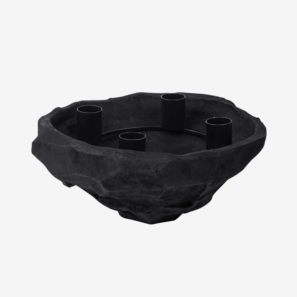 Mette Ditmer Art Piece Nuki Candle Bowl Black - Image 3