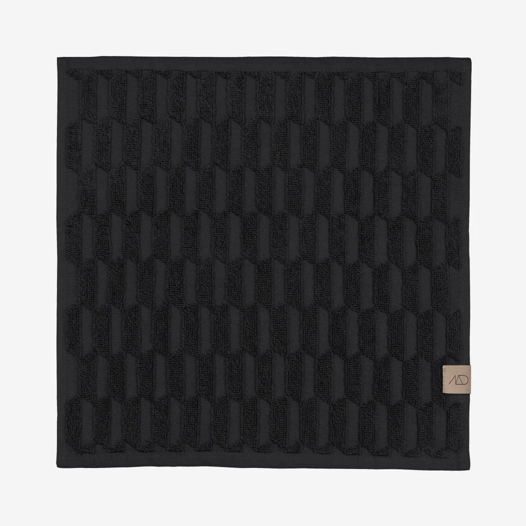 Mette Ditmer Geo Face Towel Pack Black - Image 2