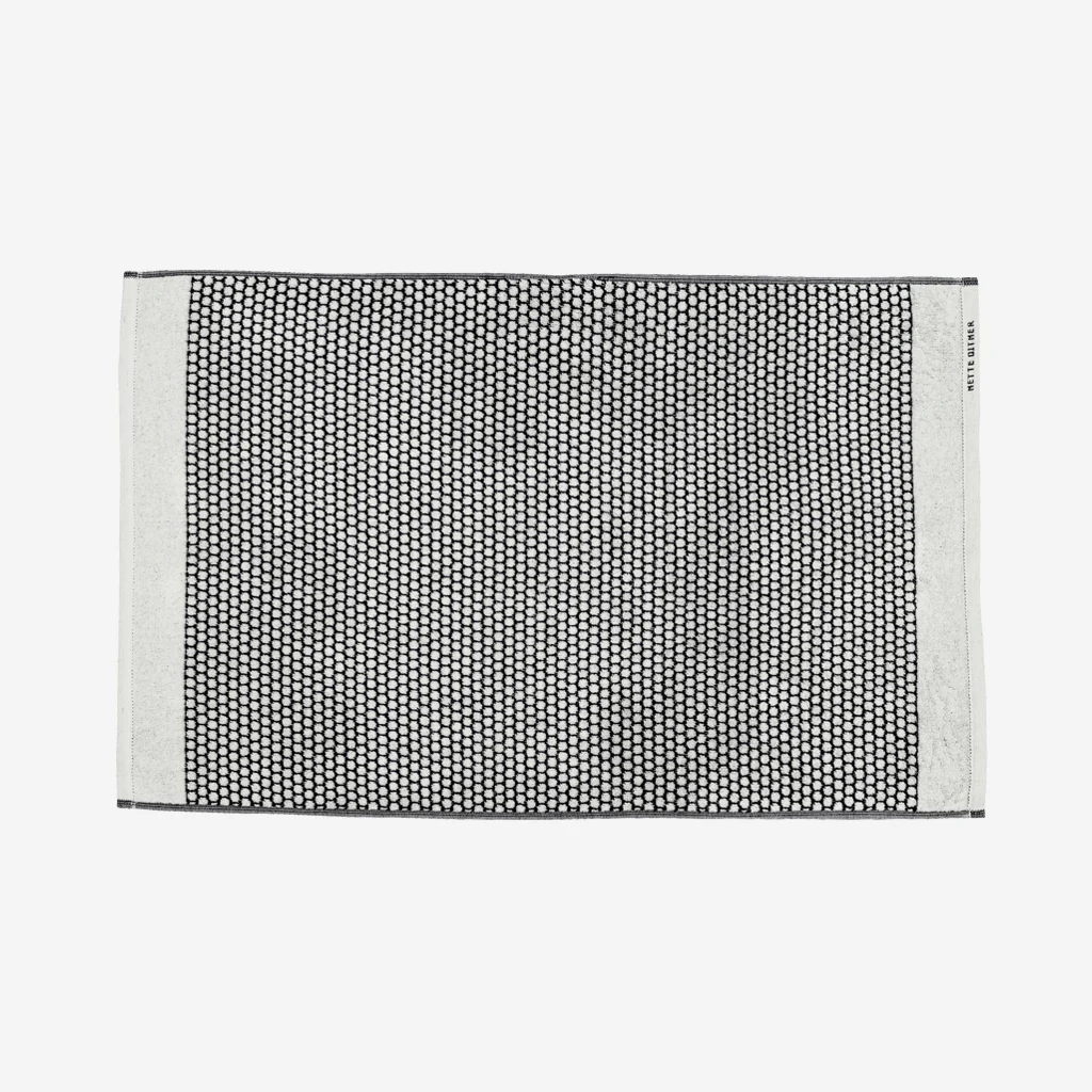 Mette Ditmer Grid Bath Mat Black White - Image 2