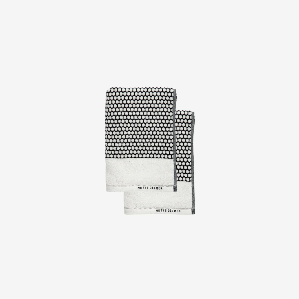 Mette Ditmer Grid Hand Towel Pack Black White