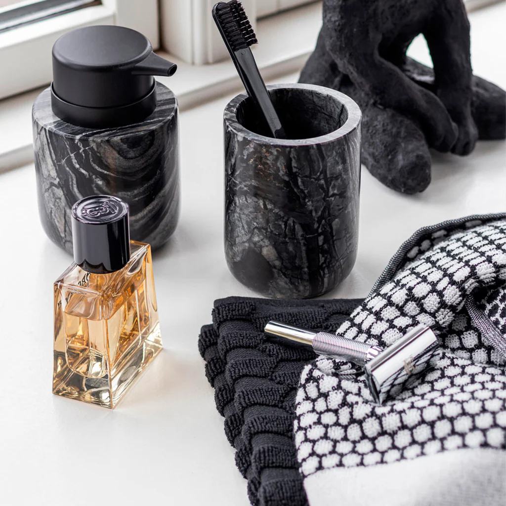Mette Ditmer Grid Hand Towel Pack Black White - Image 3