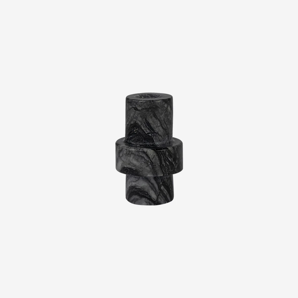 Mette Ditmer Marble Candleholder Black Large